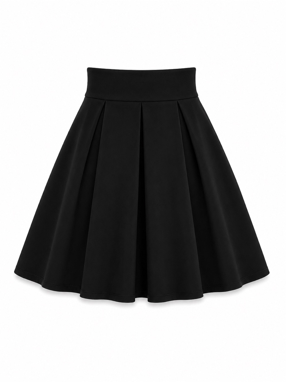 SHEIN Black High-Waist Circle Skirt